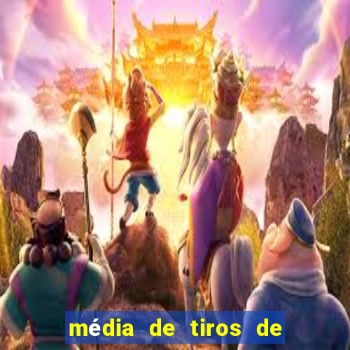 média de tiros de meta por jogo