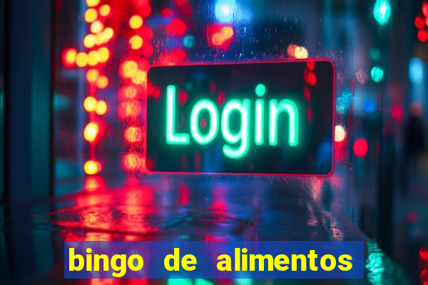 bingo de alimentos saludables para imprimir